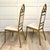 Pair of Hollywood Regency Gothic Revival Gold Dining or Accent Chairs in Ivory Bouclé For Sale In Los Angeles - Image 6 of 9