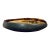 Modern Matte Black and Gold Low Bowl For Sale