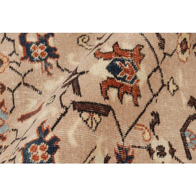 Textile Vintage Turkish Rug in Brown With Colorful Geometric Patterns, From Rug & Kilim For Sale - Image 7 of 8