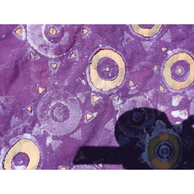 1990s Vintage Artist Made Abstract Art Quilt For Sale - Image 5 of 11