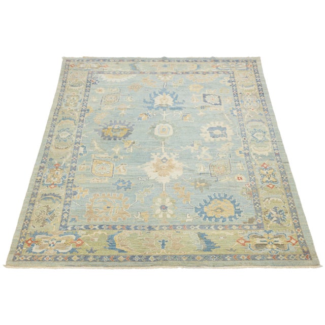 Elevate your living space with this exquisite Modern Sultanabad Style wool rug. Hand-knotted with premium wool, this piece...