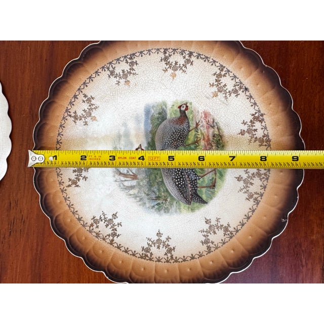 Set of 6 Vintage Sterling China Game Bird Plates, Signed r.k. Beck, Rustic Lodge Wildlife Decor For Sale - Image 11 of 12
