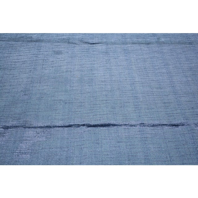 Shabby Chic Modern Bamboo Silk Hand Knotted Rug,7'10"x10'6" For Sale - Image 3 of 6