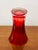 Vintage 1970’s Cranberry Fluted Glass Vase For Sale - Image 4 of 5