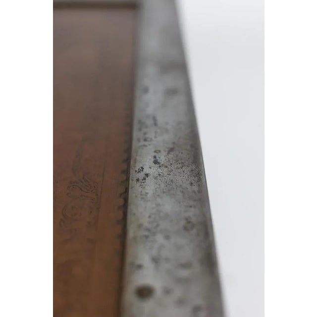 Industrial Style Coffee Table in Silver & Leather, 1970s For Sale - Image 14 of 18