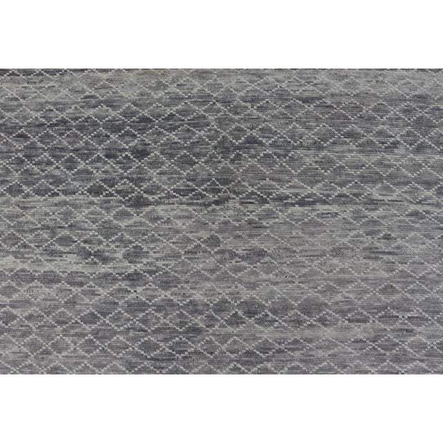 Modern Gray and Cream Piled Rug by Keivan Woven Arts, 10'1" X 12'0" For Sale - Image 9 of 12