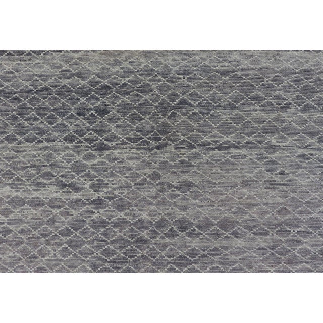Modern Piled Rug With All-Over Design by Keivan Woven Arts in Gray and Cream 10'1 X 12'0 For Sale - Image 9 of 12