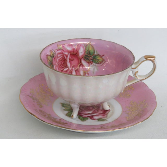 This lovely Tea Cup and Saucer 2pc Set is made of fine china. This set is stamped as being made by Royal Halsey on the...