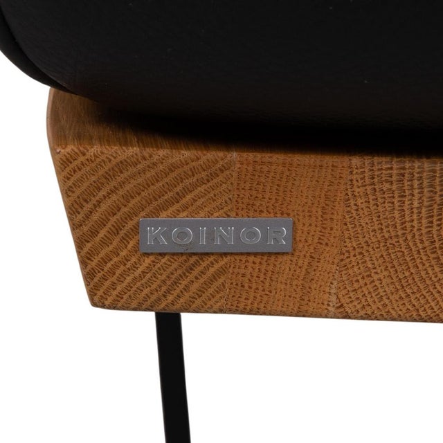 Marilyn Ottoman in Black Leather from Koinor For Sale - Image 6 of 11