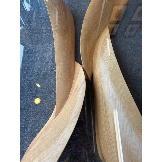 Sculptural Wood + Glass Cocktail Table by Scott Jaster C1989 For Sale In Chicago - Image 6 of 12