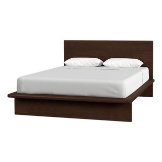 Halmstad Wood Platform Queen Bed, Brown For Sale