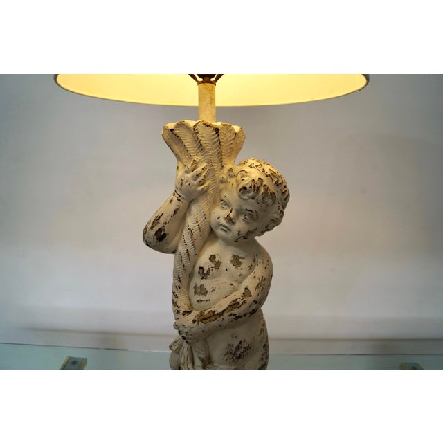 1960s Poured Concrete Greek Figural Table Lamp For Sale - Image 11 of 12