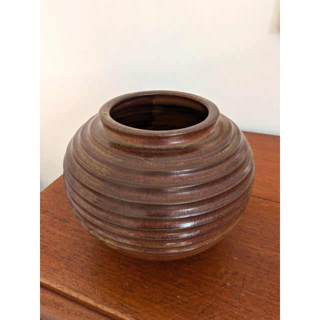 Vintage Brutalist Ceramic Globe Vase, 1960s For Sale - Image 11 of 15