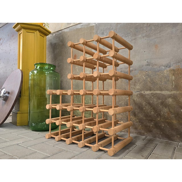 Danish Wooden Modular Wine Rack by R. Nissen for Bodum, 1960s For Sale - Image 4 of 11