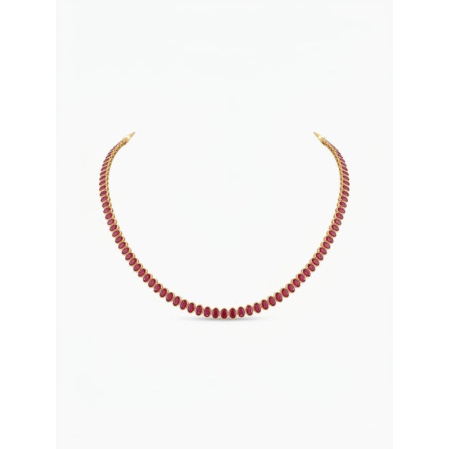 Elegant 18k Gold Necklace With 31.28ct Ruby For Sale - Image 4 of 7