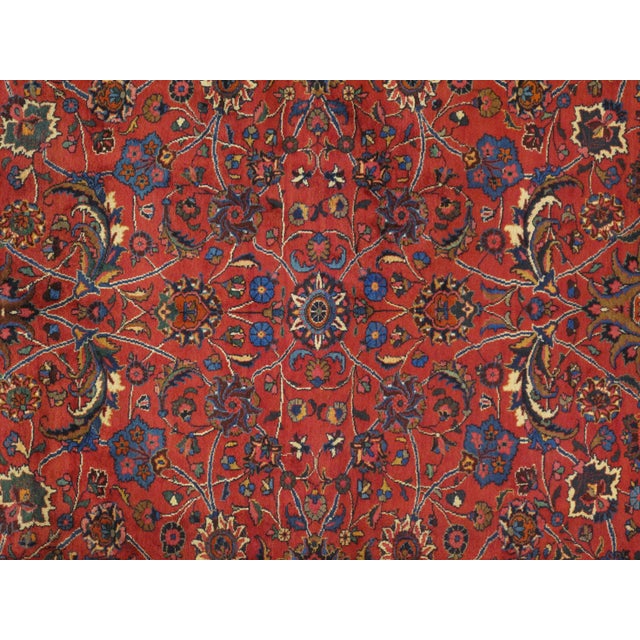 Persian 1960's Super Fine Signed Persian Khorassan Carpet , 11'10 X 17' For Sale - Image 3 of 10