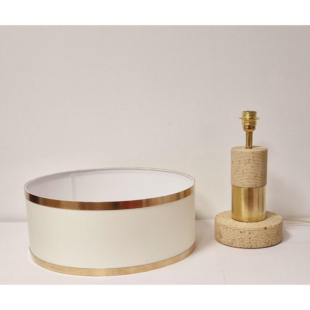 Vintage Italian Table Lamp in Travertine, 1970s For Sale - Image 11 of 12