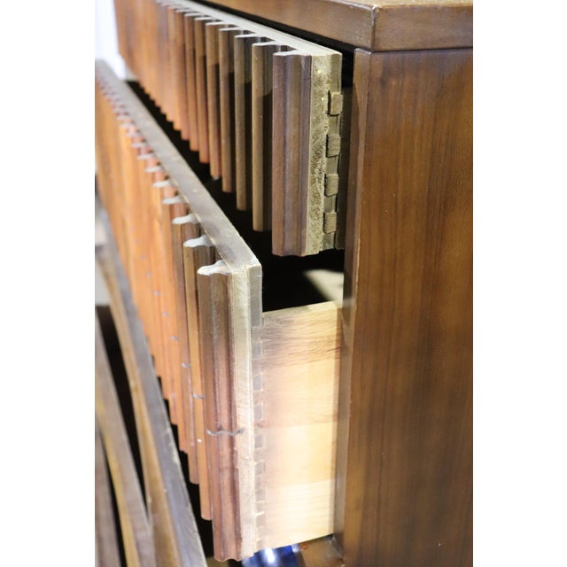 Mid 20th Century Mid 20th Century Walnut Hiboy Dresser For Sale - Image 5 of 12