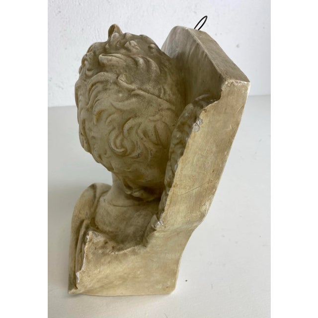 1950s Mid-Century Italian Plaster Freeze of a Young Angel For Sale - Image 5 of 12