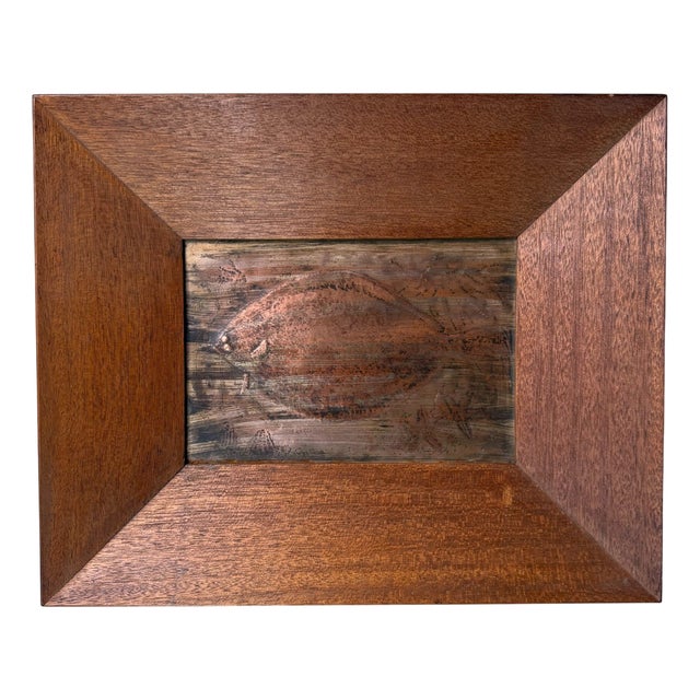 Japanese Copper Relief with Sea Life Motif, 1950s For Sale