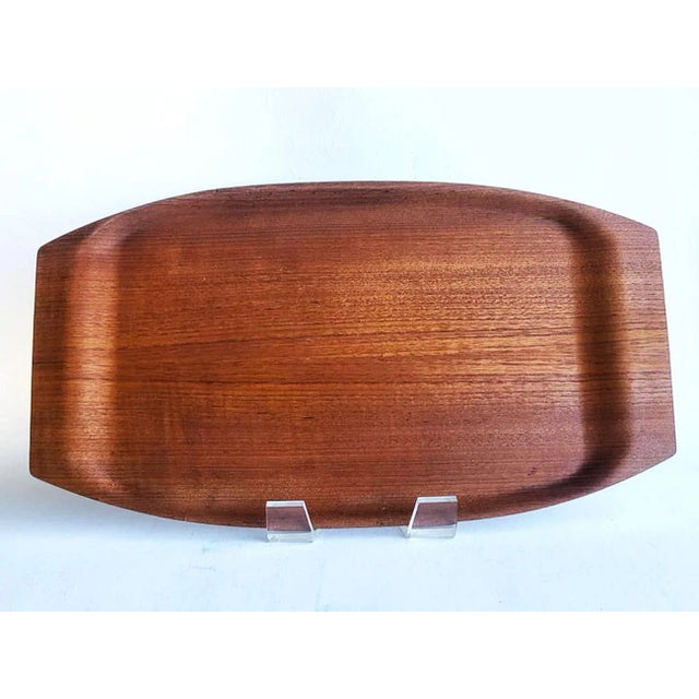 Mid 20th Century Swedish Åry Nybro Fanérprodukter Bentwood Teak Tray For Sale In Miami - Image 6 of 13