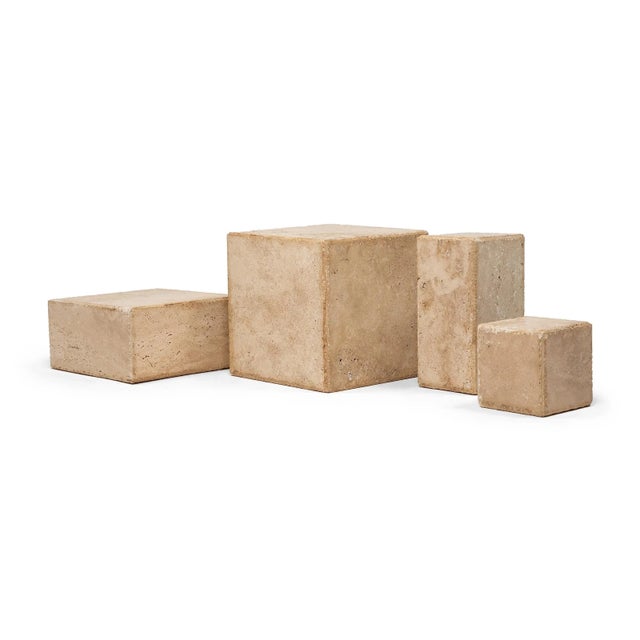 Low Travertine Pedestal For Sale In Chicago - Image 6 of 6