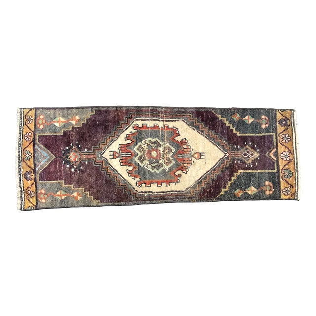 Turkish Wool Small Rug, 1960s For Sale