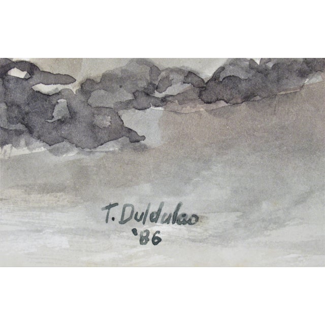 Late 20th Century Teresita (Tessie) Duldulao, Coastal Landscape with Child, 1986 For Sale - Image 5 of 6