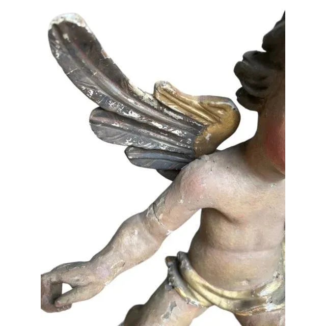 Pair of Early 18th Century Baroque Putti Cherub Sculptures For Sale - Image 10 of 10
