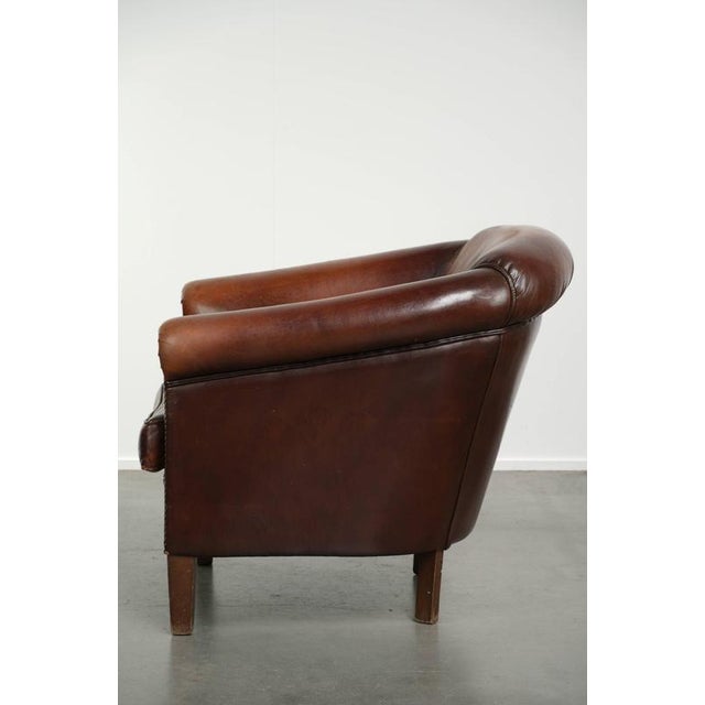1990s Vinatge Sheepskin Club Armchair For Sale - Image 5 of 13