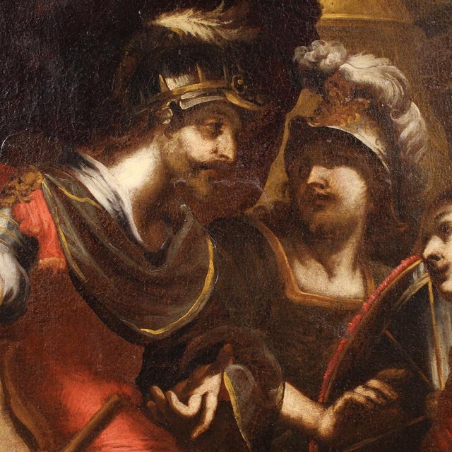 The Dispute Between Agamemnon and Achilles Over Briseis, 1640, Oil on Canvas For Sale - Image 6 of 16