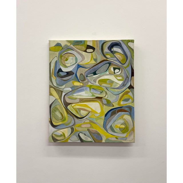 Abstract Contemporary Biomorphic Signed Abstract Painting on Canvas For Sale - Image 3 of 6