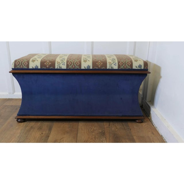 Large Regency Upholstered Ottoman or Window Seat For Sale - Image 6 of 7