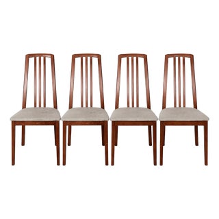 Mid-Century High Back Dining Chairs from Morris of Glasgow, 1960s, Set of 4 For Sale