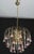 Pretty Set of 2 Murano chandelier with pink glass with alternate crystals flowers in the style of Venini's La Cascata....