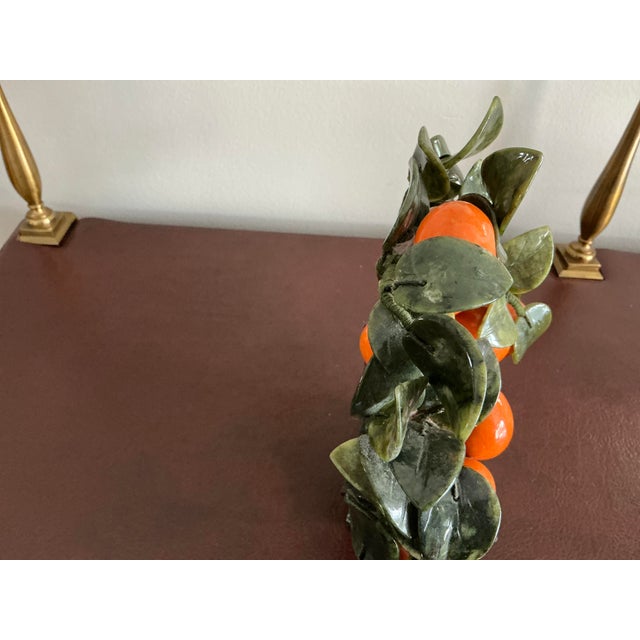 Mid 20th Century Vintage Chinese Bonsai/ Jade Tree With Mandarin Orange Fruit For Sale - Image 4 of 8