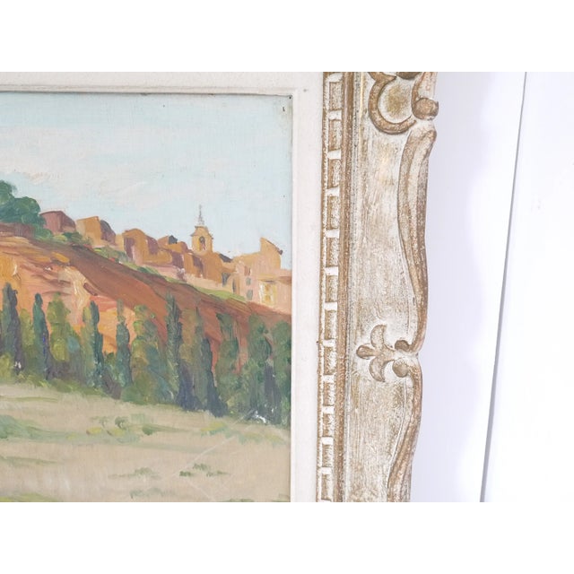 French Vintage Mountain Landscape Oil Painting Signed For Sale - Image 9 of 10