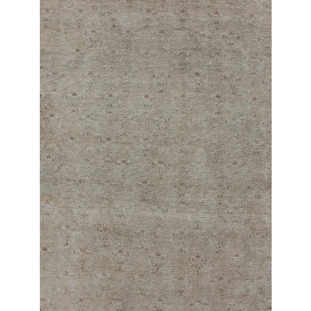 Floral All-Over Medallion Vintage Turkish Oushak Runner With Faded Color Palette For Sale - Image 10 of 13