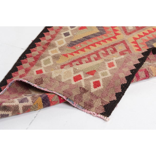 Textile Extra Long Vintage Kilim Runner For Sale - Image 7 of 10