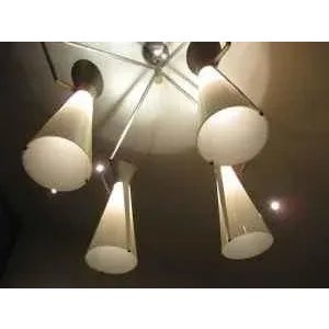 Victor Gruen for John Lautner Extreme Modernism Chandelier. Victor Gruen For John Lautner Four Armed Chandelier. Cstom...