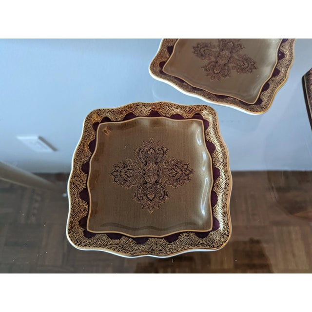 Baroque Style Paisley Pattern Tissue Box Cover Set - 3 Pieces For Sale - Image 4 of 6