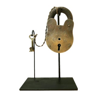 Vintage Brass Padlock, Early 20th Century For Sale