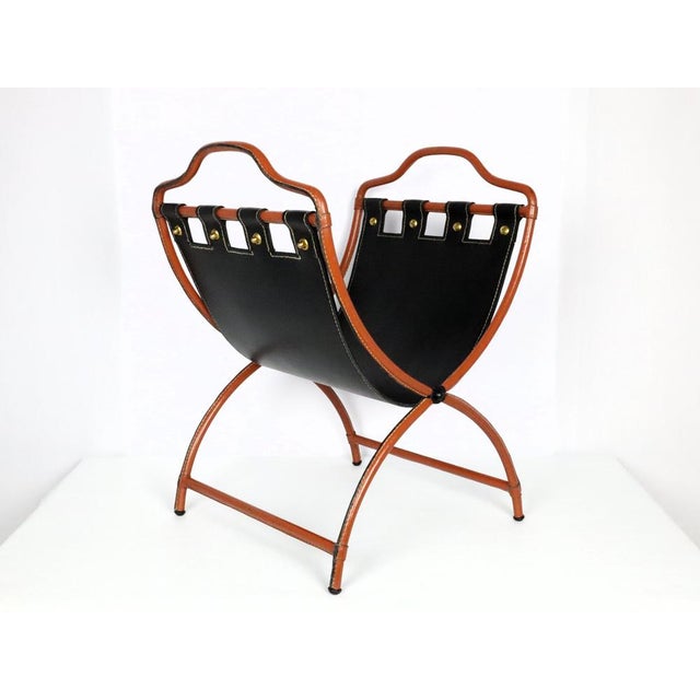 Magazine Rack by Jacques Adnet, 1950 For Sale - Image 13 of 13