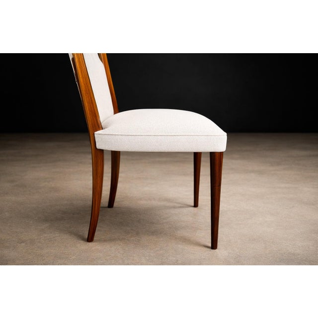 Set of Eight Dining Chairs in Solid Rosewood & Upholstered Fabric by Giuseppe Scapinelli, Brazilian Modern, 1950s For Sale - Image 10 of 15