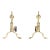 18th Century Ribbed Cannonball Brass Andirons—A Pair For Sale