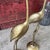 Vintage Brass Crane Bird Statues Elegant Mid Century Decorative Sculpture Pair For Sale - Image 9 of 14