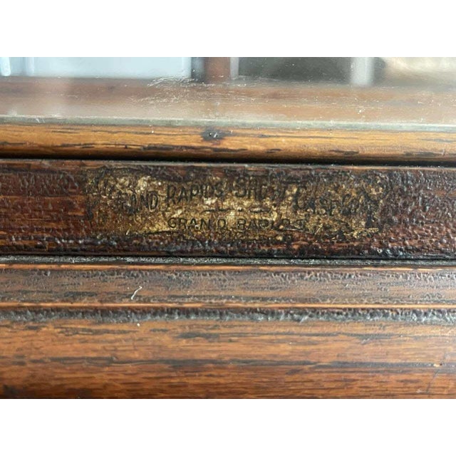 Antique Oak Haberdashery Counter Store Fixture & Showcase Cabinet For Sale - Image 11 of 18