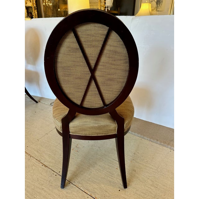 Oval X Barbara Barry Dining Chairs for Baker -Set of 8 For Sale In Philadelphia - Image 6 of 16