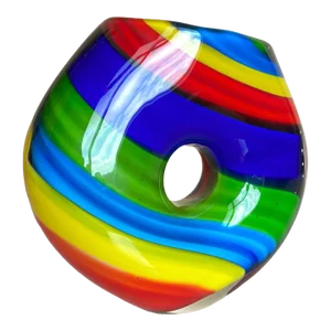 1980s Post Modern Rainbow Millerighe Vase