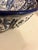 Vintage Mexican Talavera Hand-Painted Blue & White Ceramic Serving Bowl For Sale - Image 11 of 12